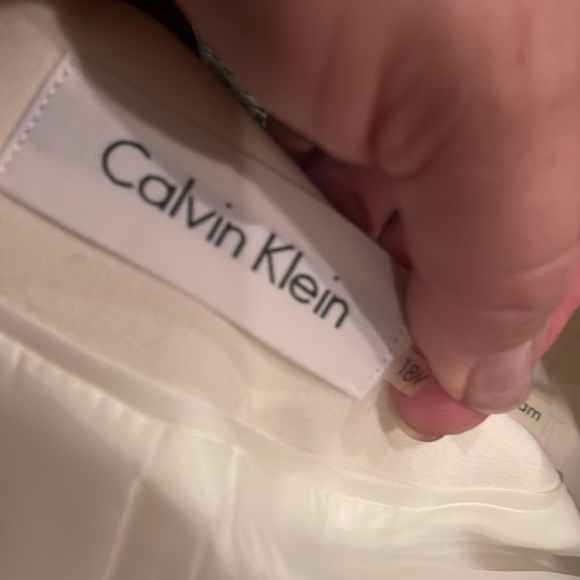 Retro Chic SHARP Calvin Klein Blazer TOP with Dual Zipper GOLD Hardware 18W EUC - Picture 11 of 13